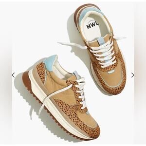 Madewell Kickoff Trainers Sneakers in‎ Spot Dot Calf Hair NA848 Women’s Size 11